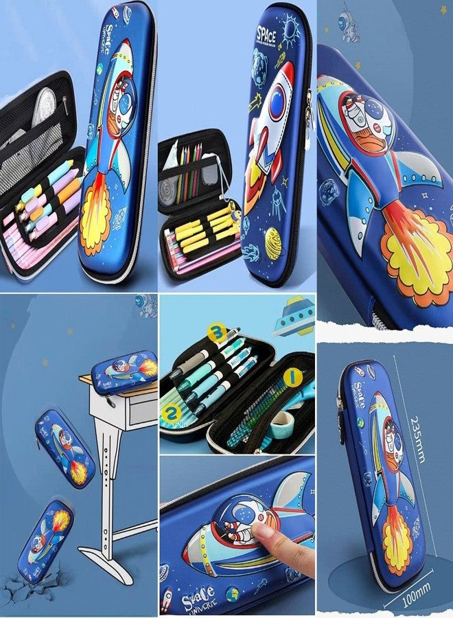 Crackles Pencil Case Large Capacity Pencil Pouch Bag 3D Cover EVA Compass School Pouch Organizer for Students Kids Premium Stylish Pen Holder Pouch (Random Design and Color)(Pack of 1) - Image 2